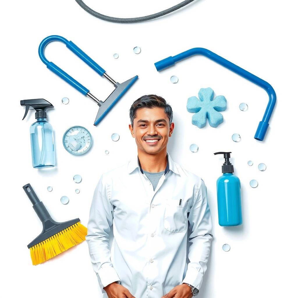 Certified cleaning specialists with equipment