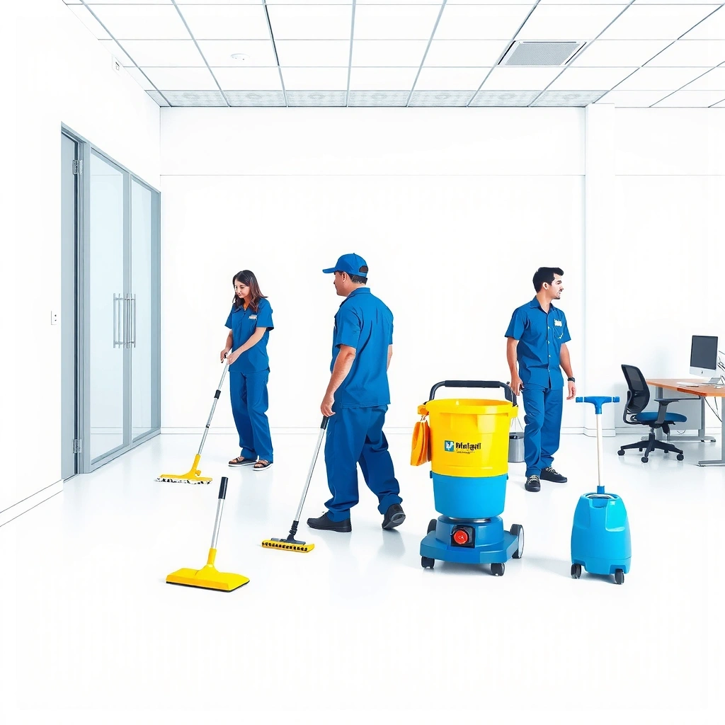 Professional cleaning service in action